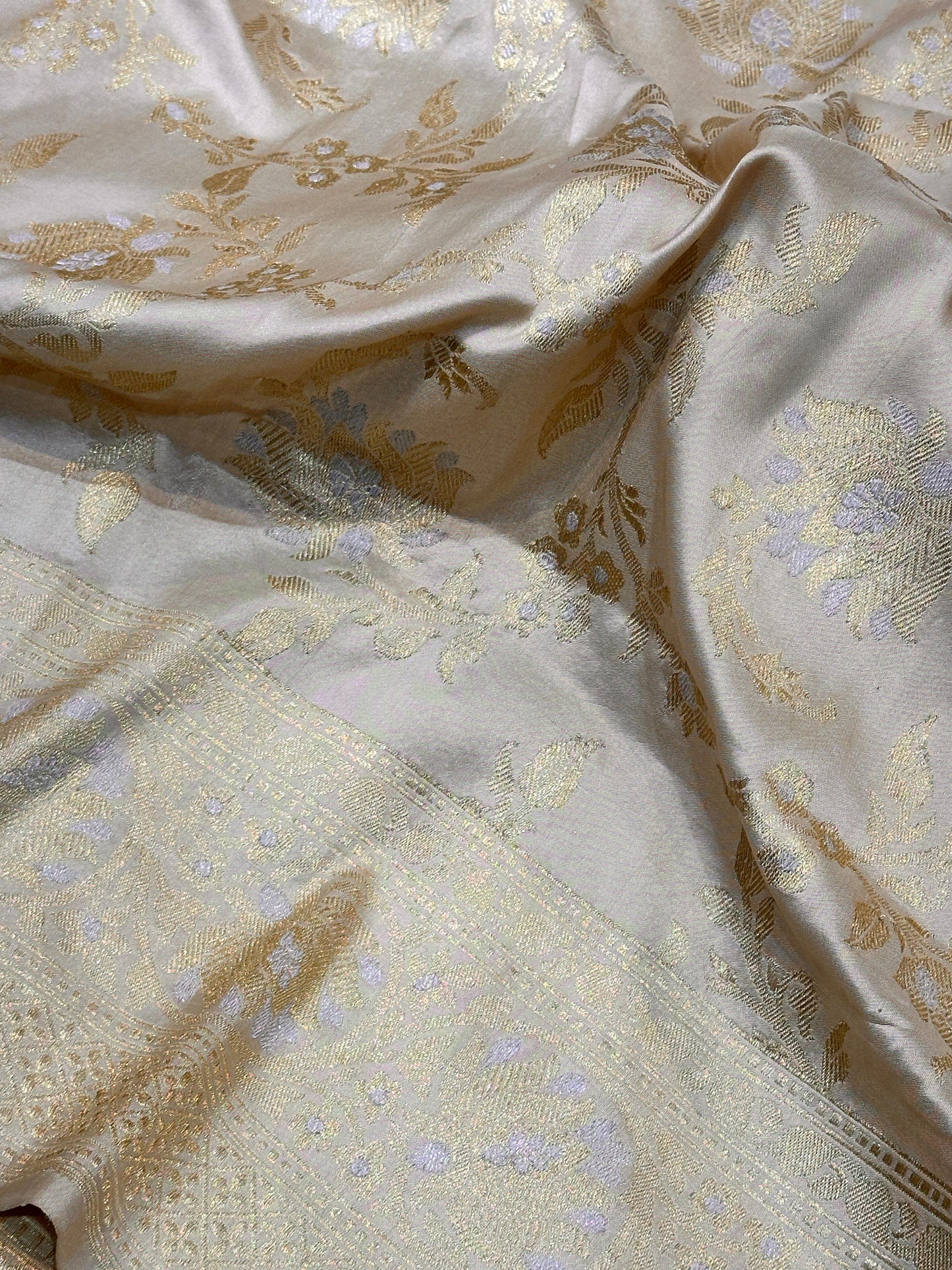 Banaras 100% Pure katan kadua Silk Saree with allover beautiful kadua mina Jaal On full body