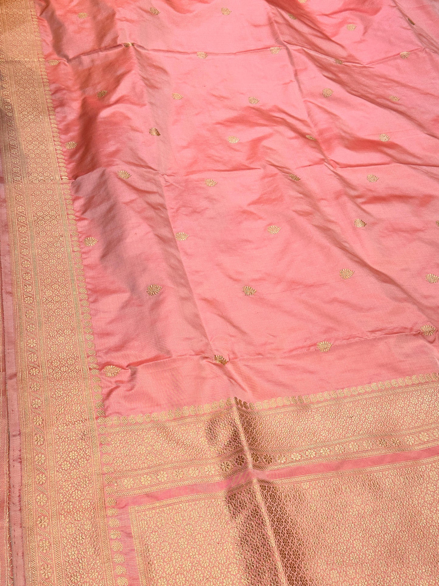 Banaras 100% Pure Mashru katan Premium Kadua Silk Saree with allover beautiful Jari Buti design