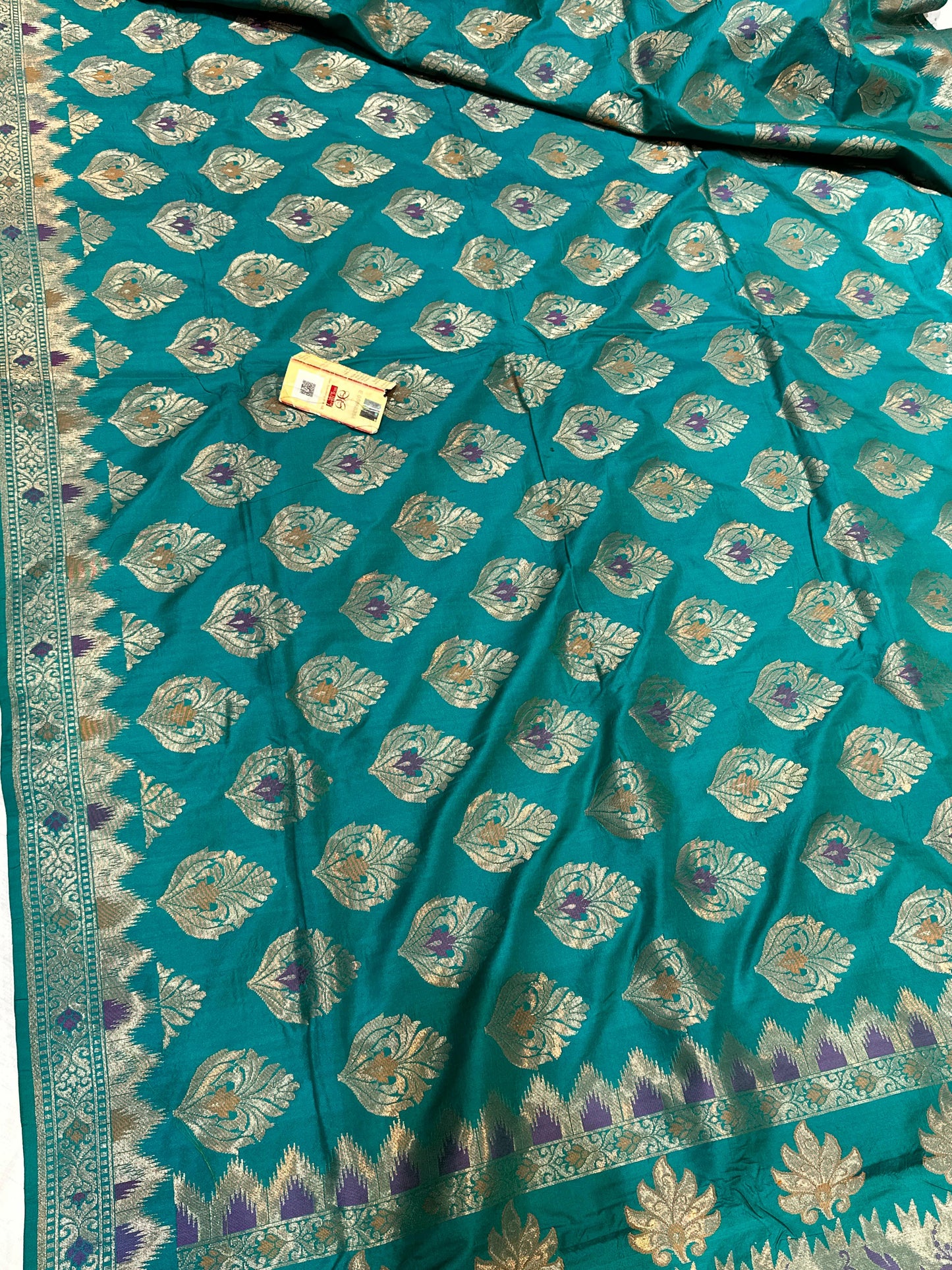 Banaras 100% pure katan silk Saree with premium real silk saree with allover water zari (Light Rama Green)