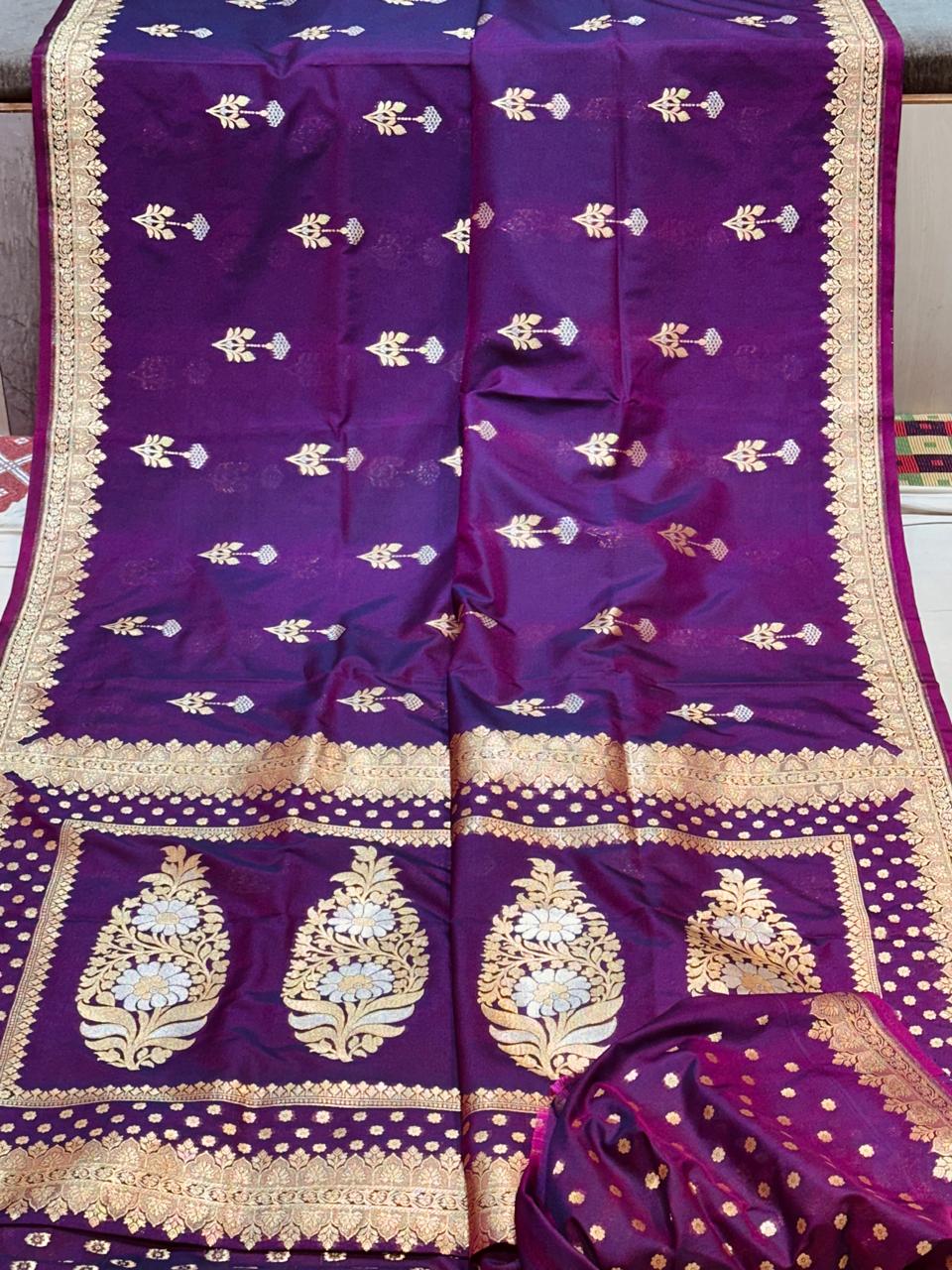 Banaras katan Mina SonaRoopa Silk Saree with Allover Sonaroopa Buta design (7)