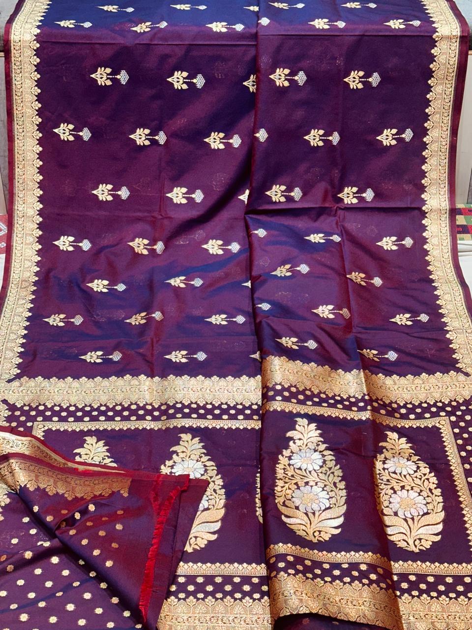 Banaras katan Mina SonaRoopa Silk Saree with Allover Sonaroopa Buta design (7)