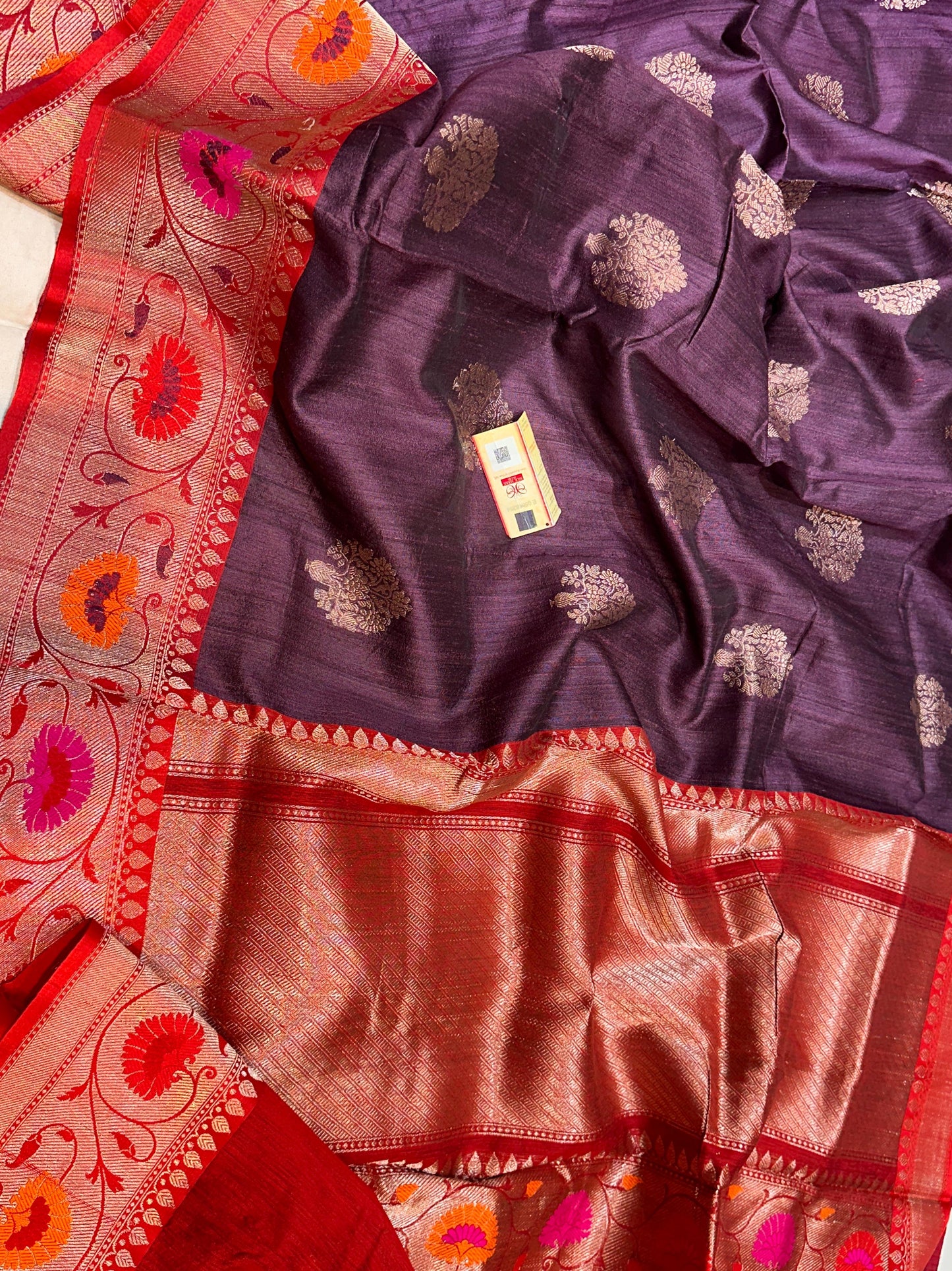 Banarasi 100% pure Tussre kadua premium handloom silk saree