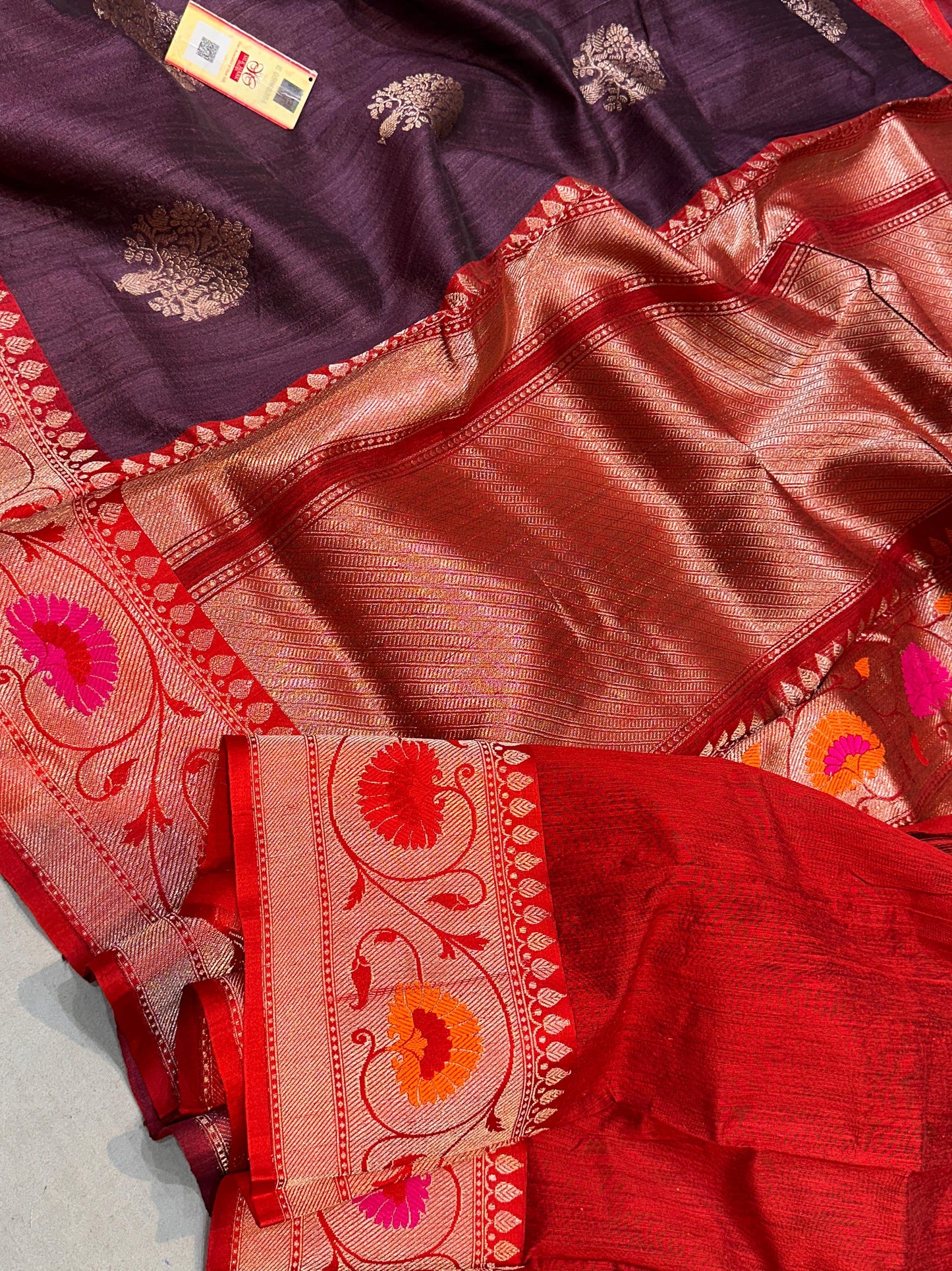 Banarasi 100% pure Tussre kadua premium handloom silk saree