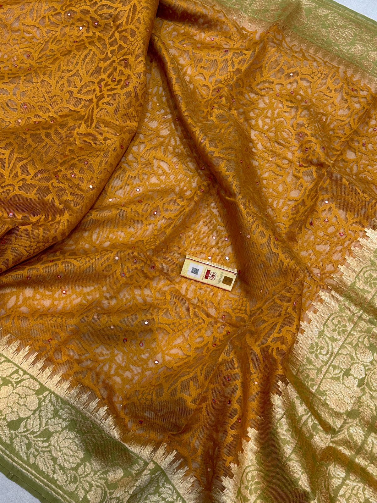 Banarasi 100% pure handloom premium jutt net silk saree