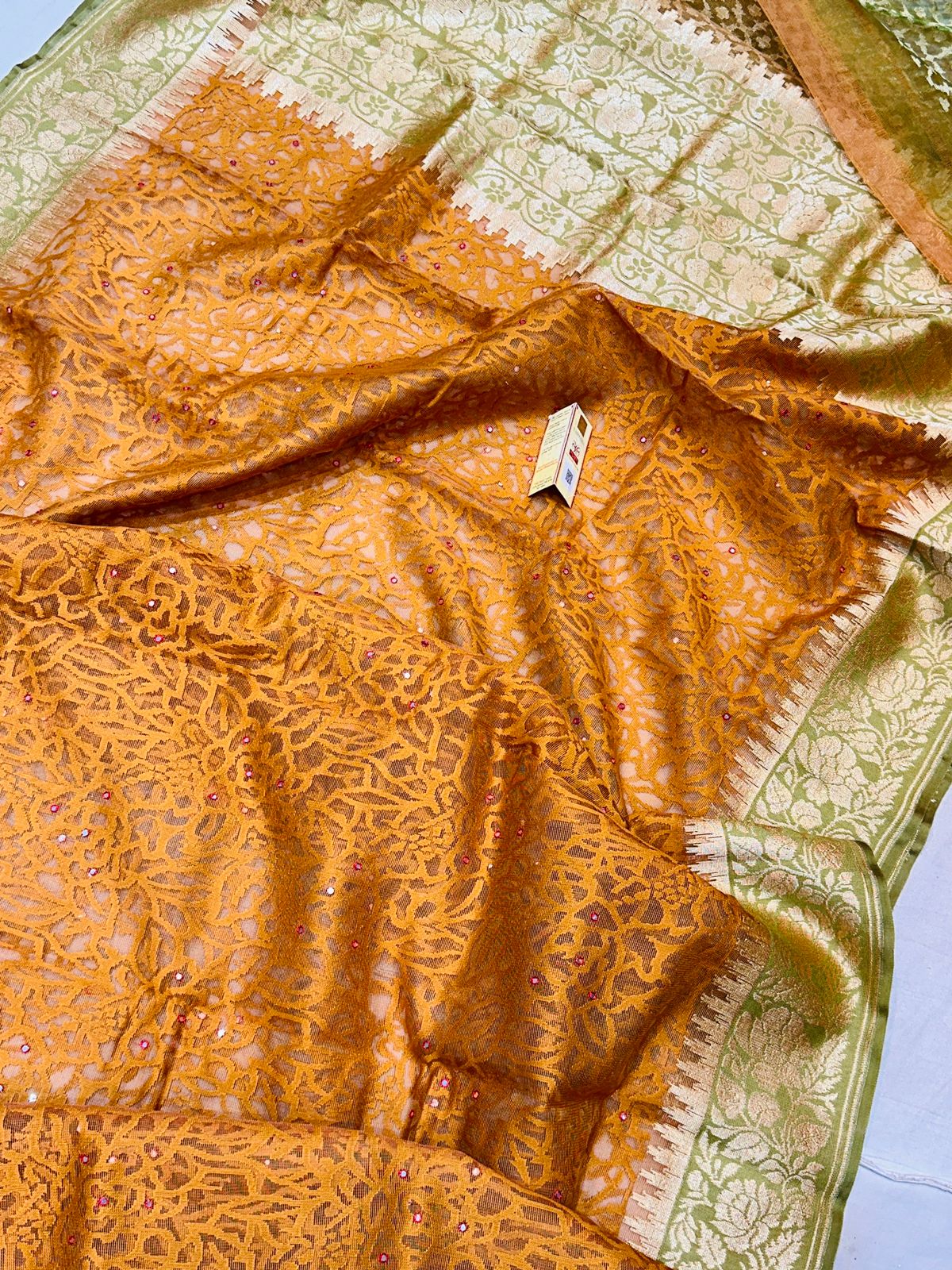 Banarasi 100% pure handloom premium jutt net silk saree