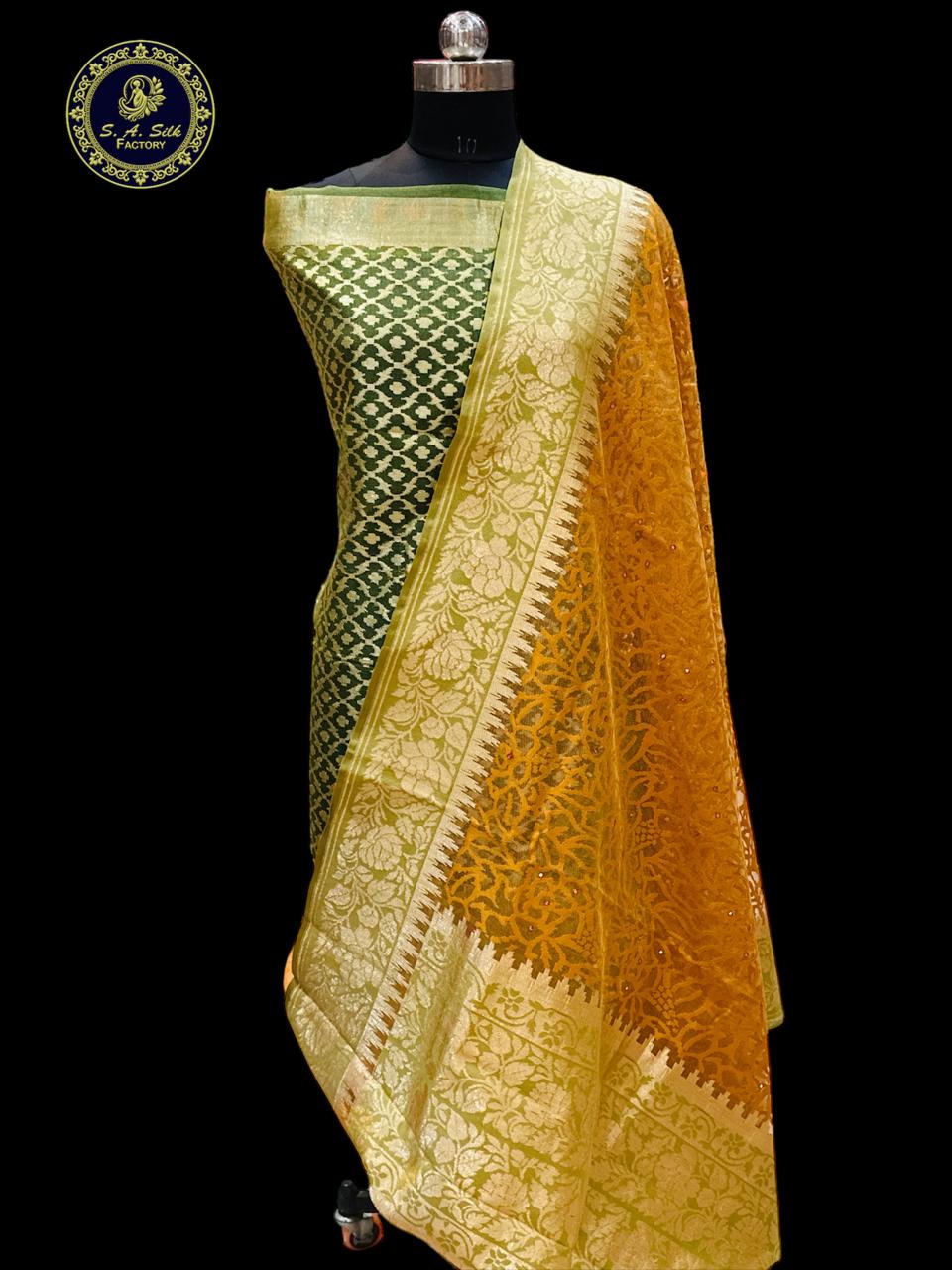 Banarasi 100% pure handloom premium jutt net silk saree