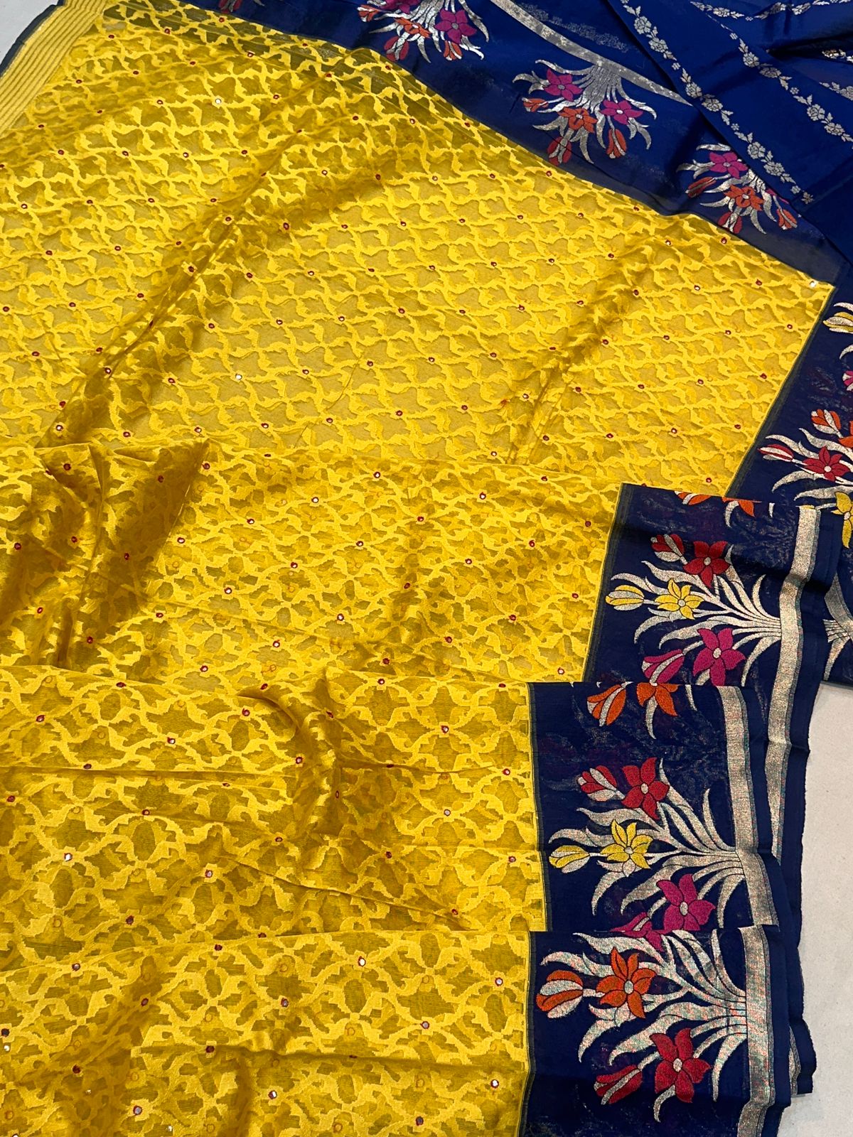Banarasi 100% pure premium jutt net silk saree