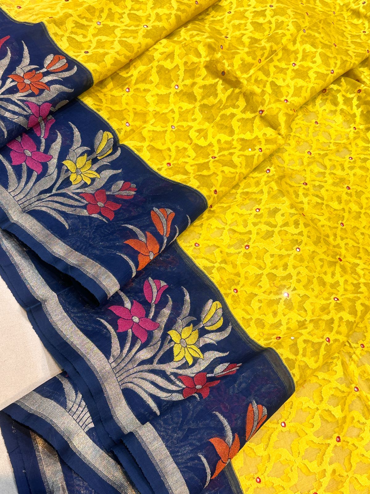 Banarasi 100% pure premium jutt net silk saree