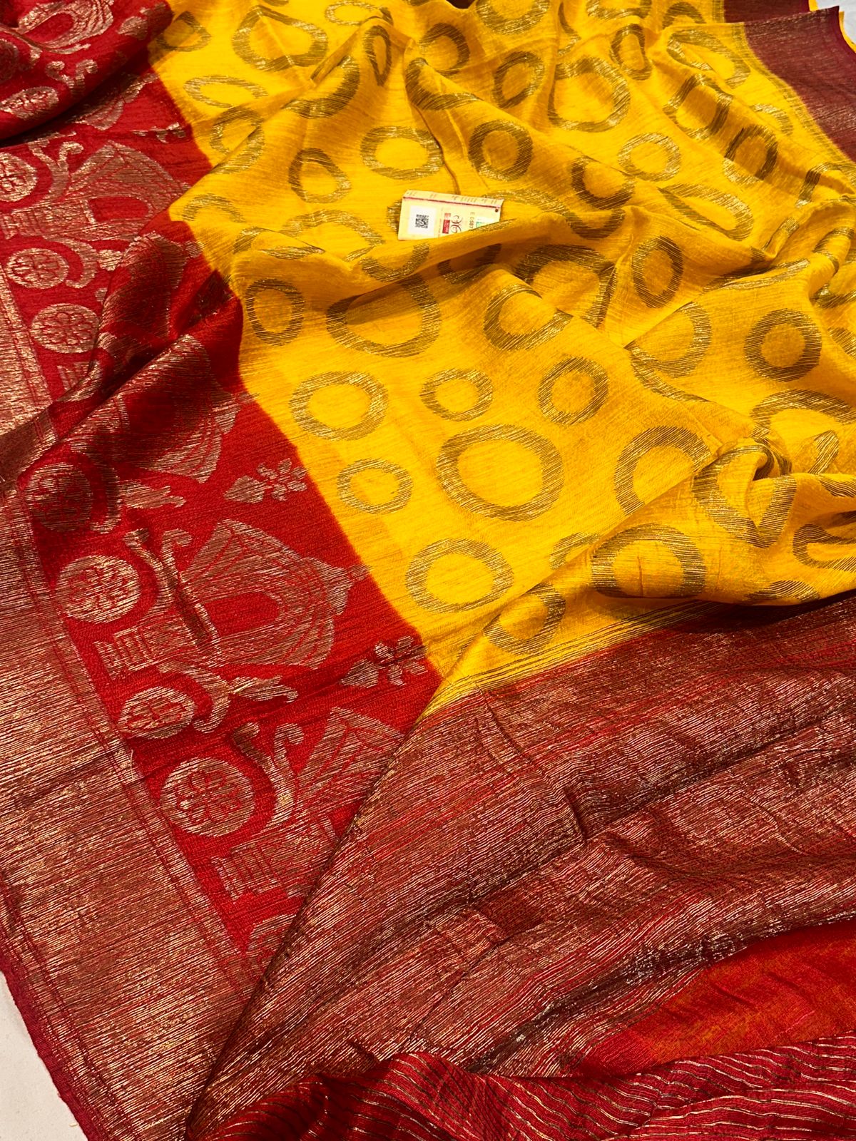 Banarasi 100% pure Raw dupion silk saree