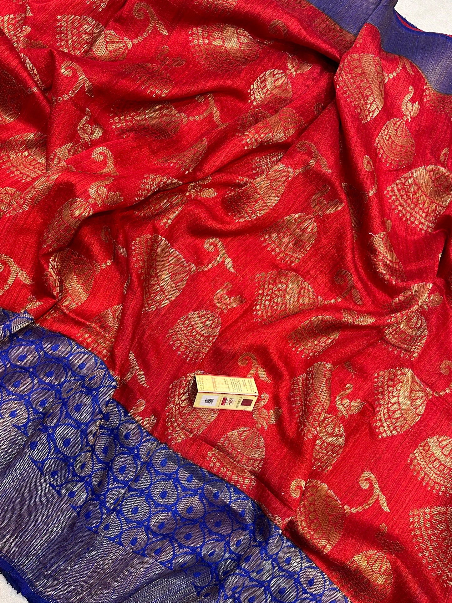 Banaras 100% pure Raw dupion silk saree