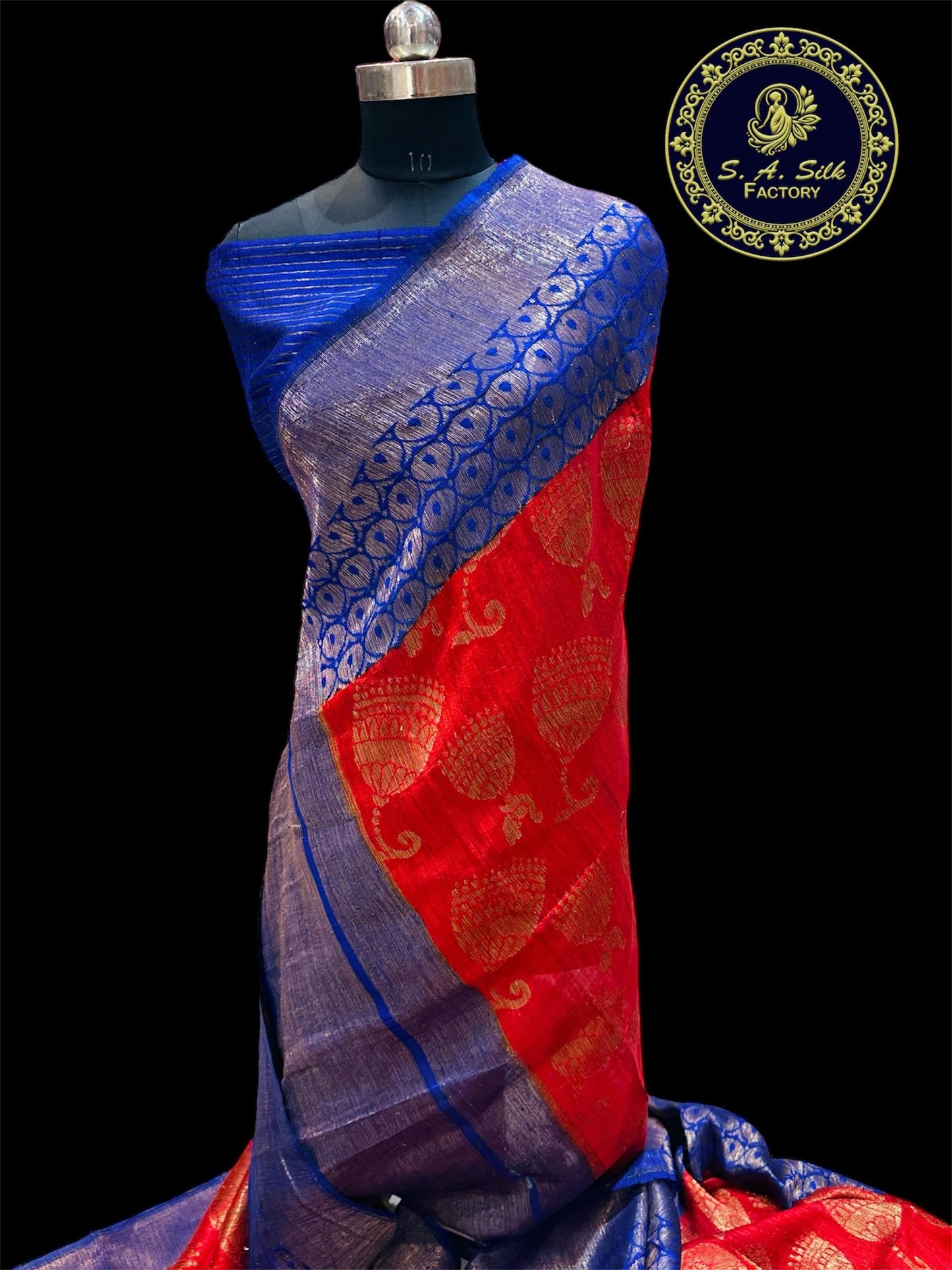 Banaras 100% pure Raw dupion silk saree