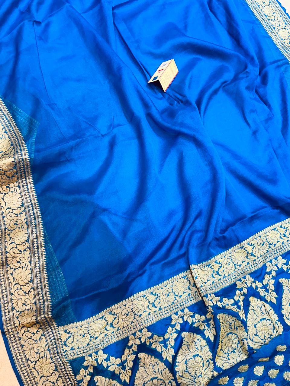 Banaras 100% pure khaddi chiffon silk saree