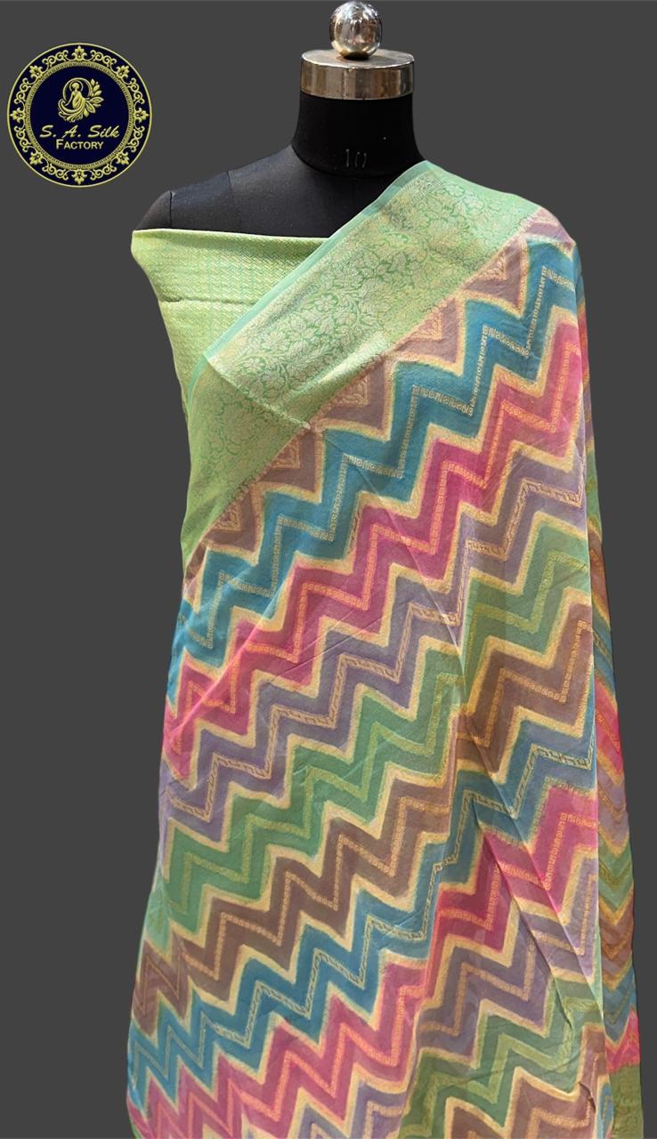 Banarasi 100% pure khaddi chiffon silk saree