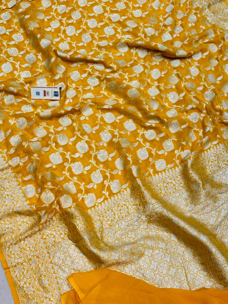 Banarasi 100% pure khaddi chiffon silk saree