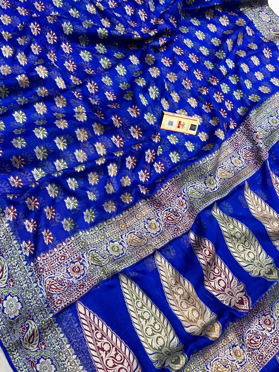 Banarasi 100% pure khaddi chiffon silk saree