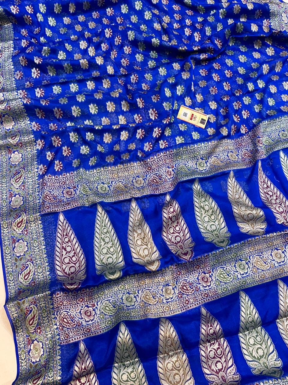 Banarasi 100% pure khaddi chiffon silk saree