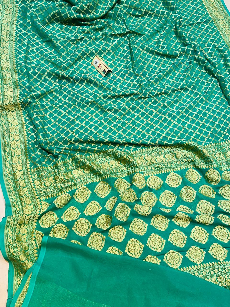 Banarasi 100% pure khaddi chiffon silk saree