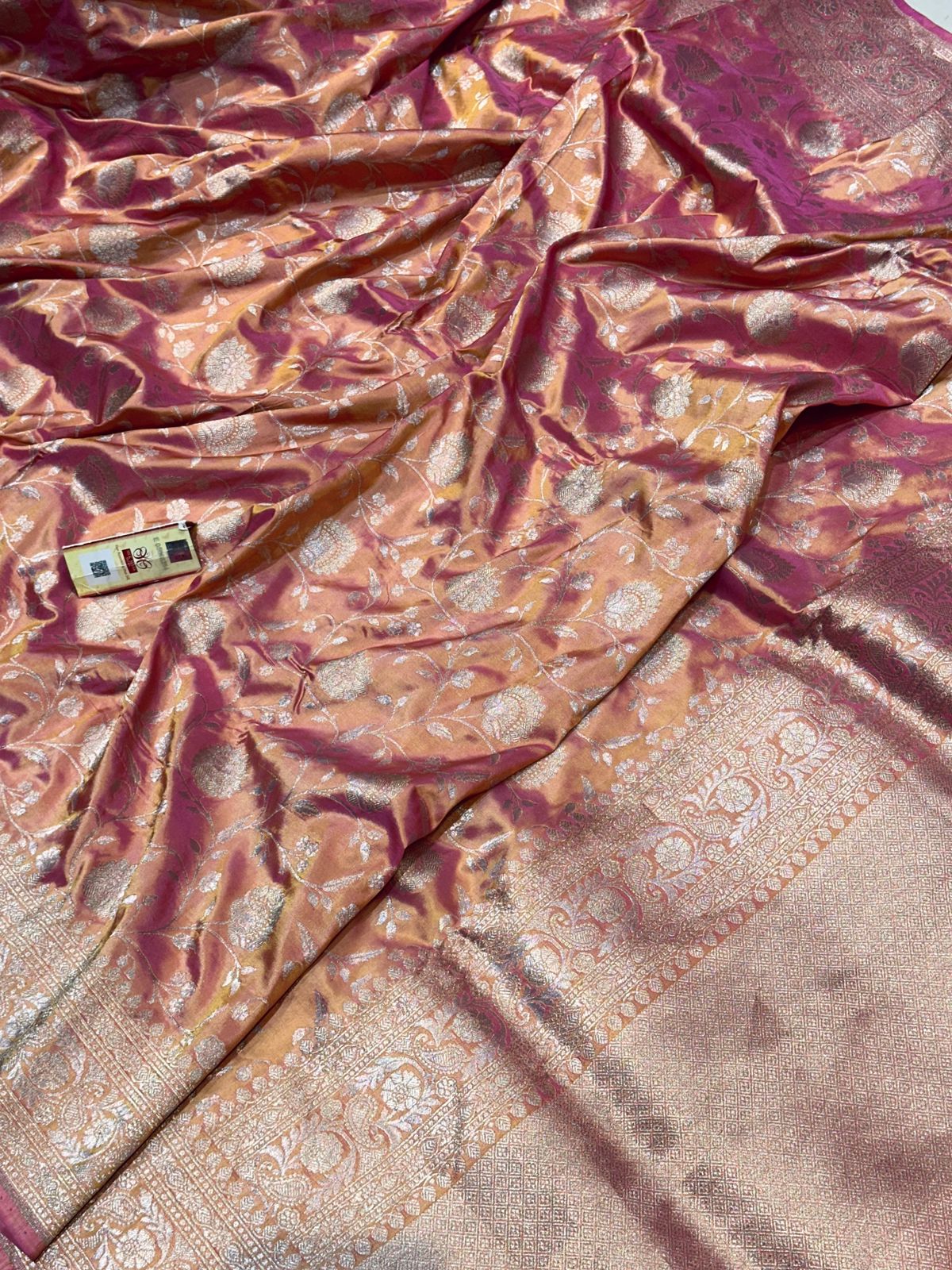 Banaras 100% pure katan silk Saree