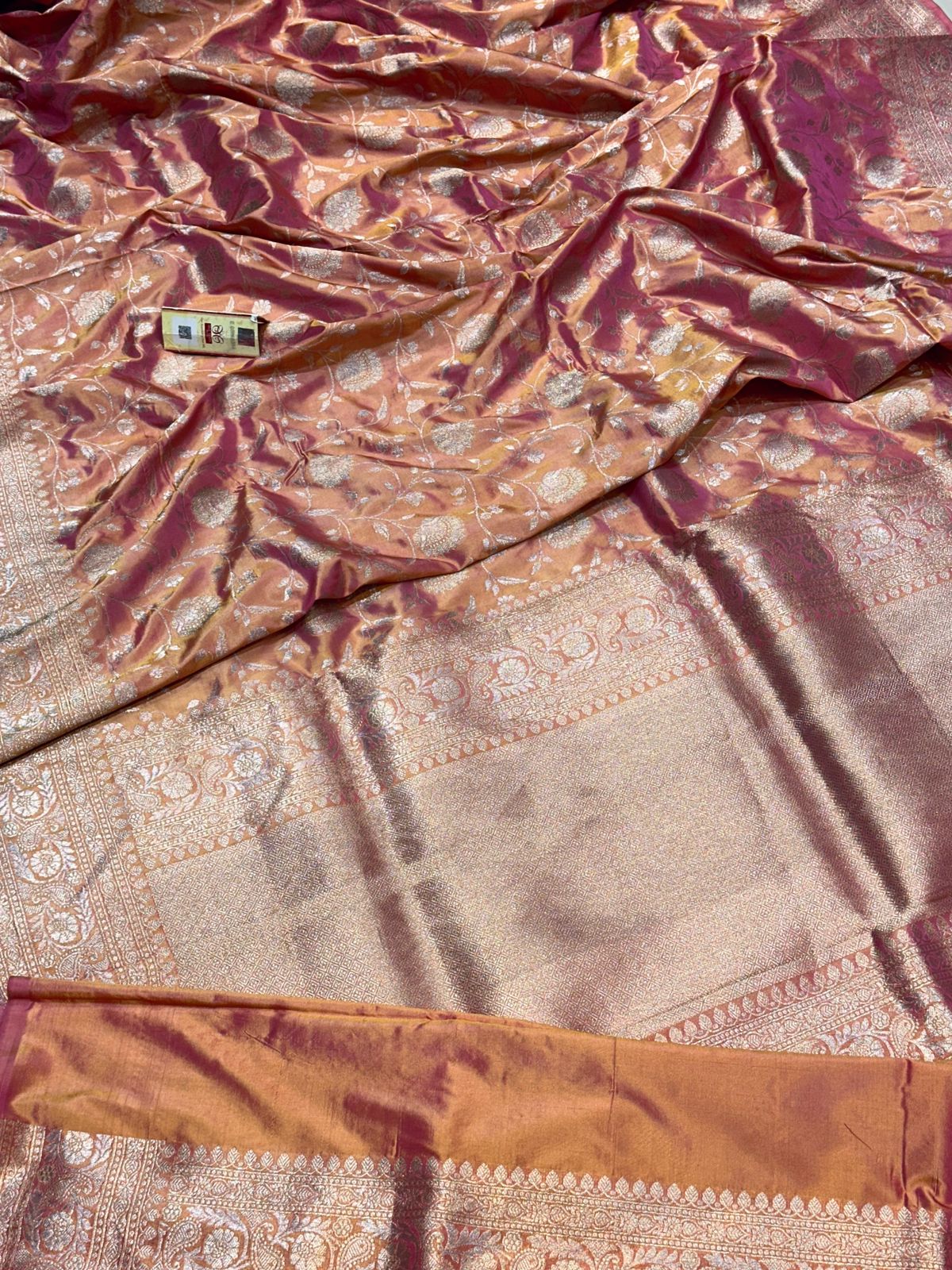 Banaras 100% pure katan silk Saree