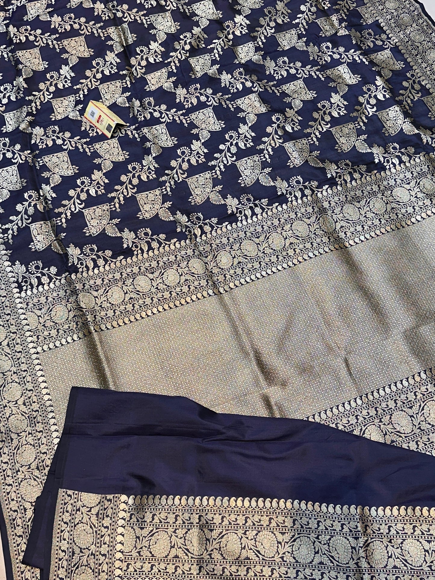 Banarasi 100% Pure katan silk Saree (Black)