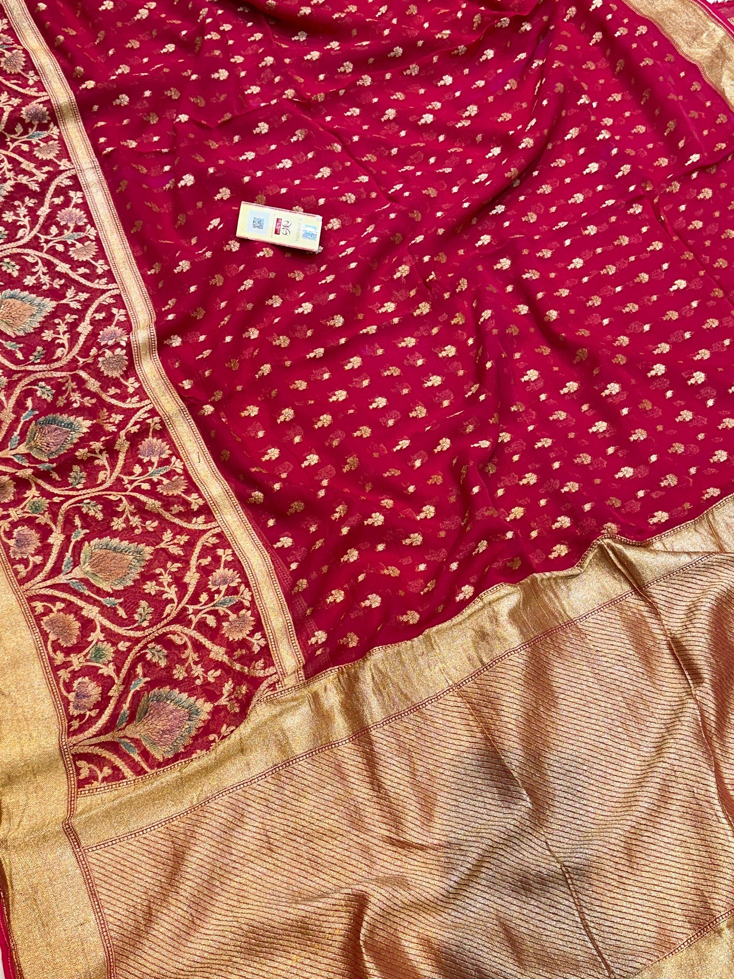 Banarasi 100% Pure khaddi chiffon silk saree