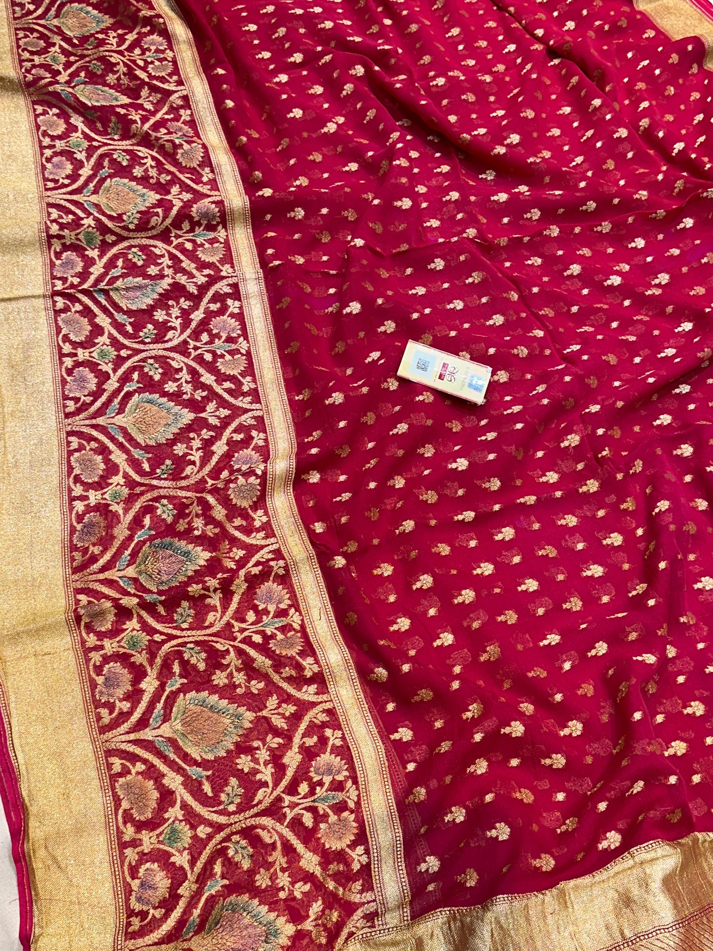 Banarasi 100% Pure khaddi chiffon silk saree