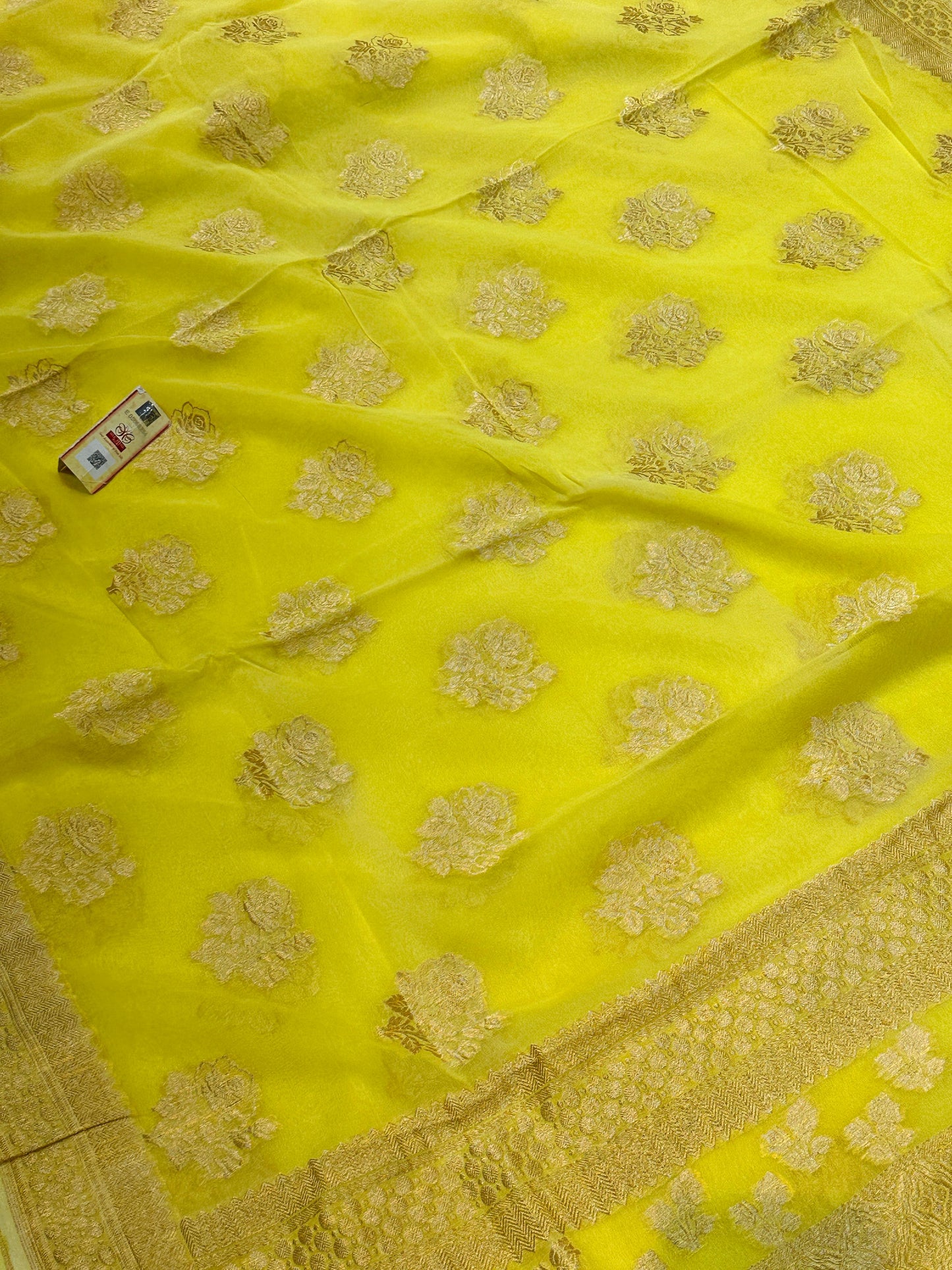 Banarasi 100% Pure khaddi chiffon silk saree