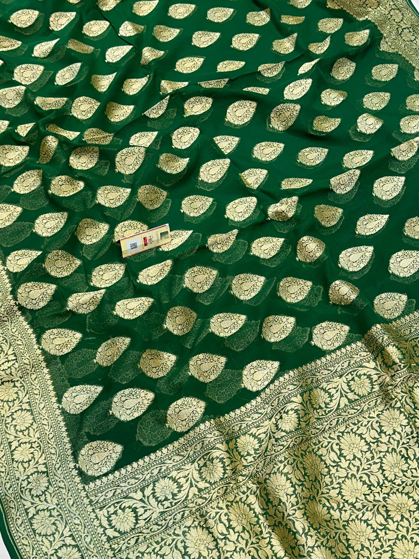 Banarasi 100% Pure khaddi chiffon silk saree