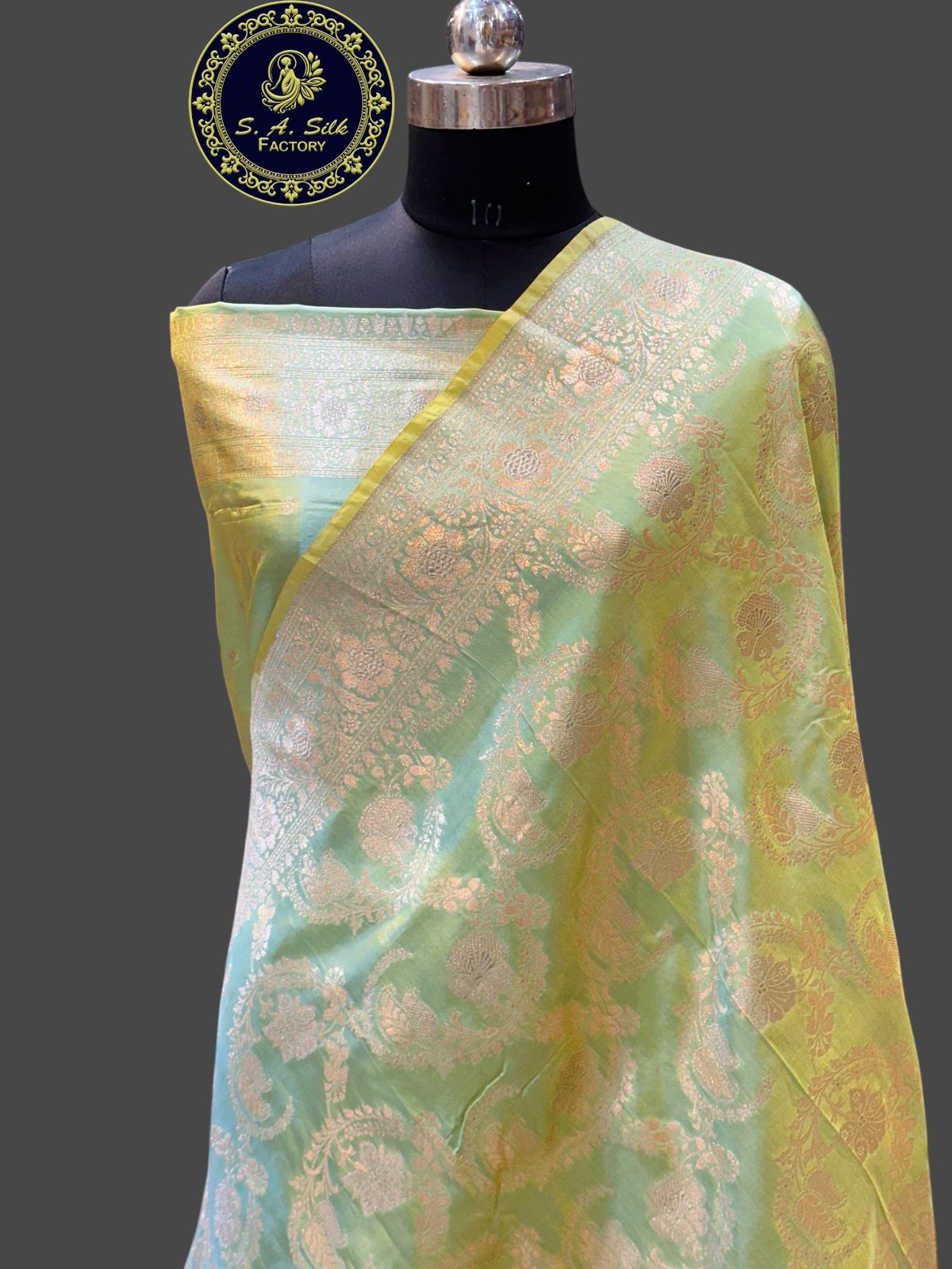 Banaras 100% Pure katan Silk Saree with allover zari weave jaal Design