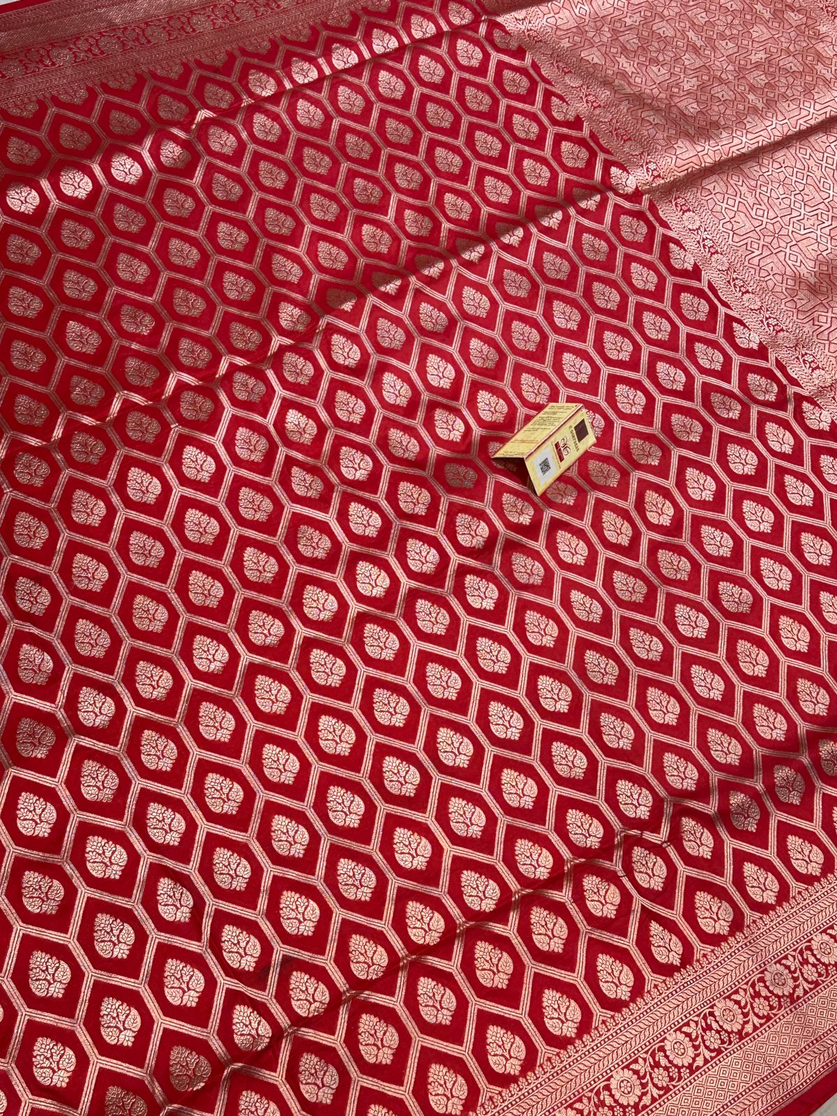 Banaras 100% Pure katan Silk Saree with allover antique zari weave buta jaal Design