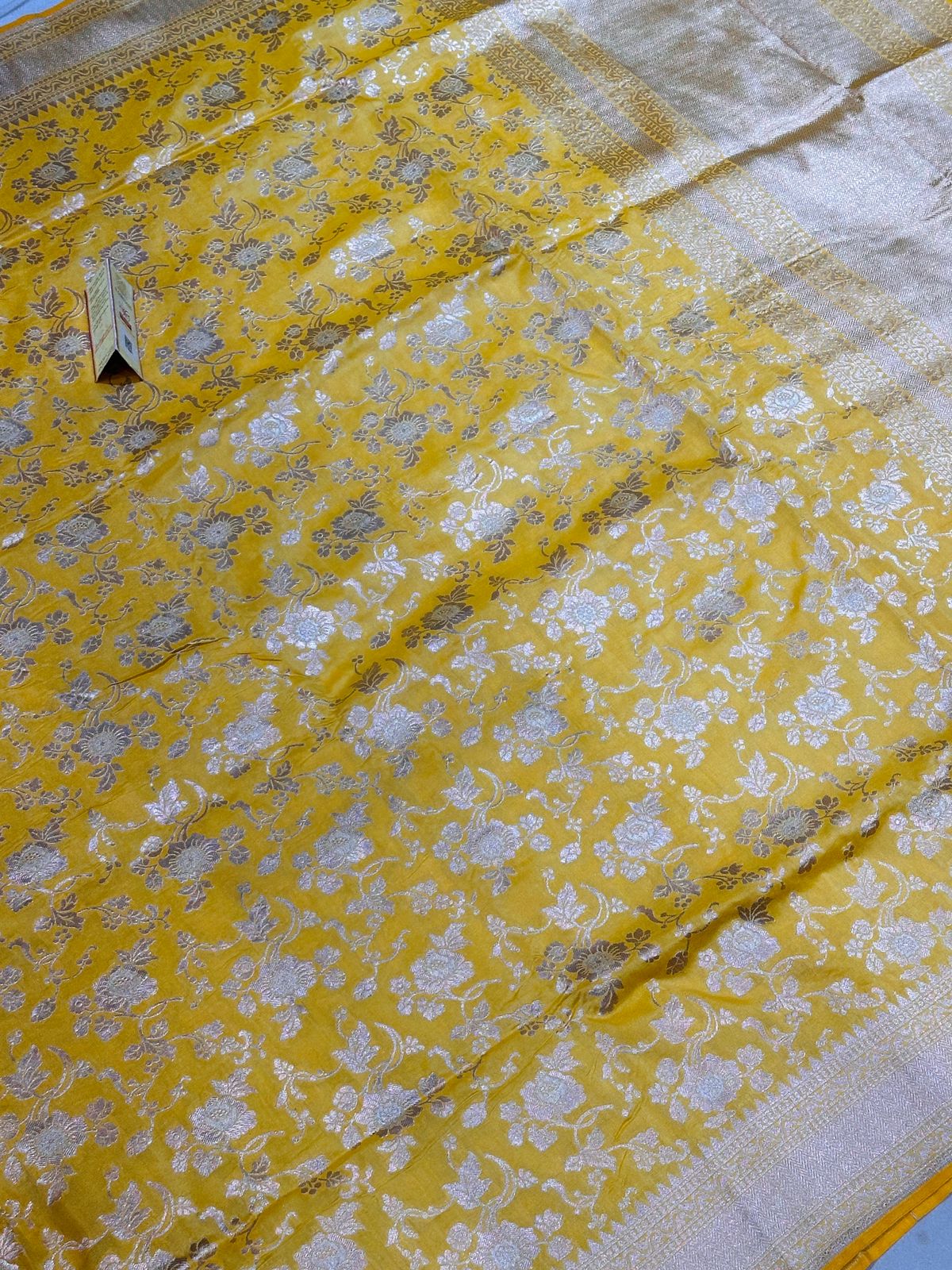 Banaras 100% pure katan silk Saree with allover real zari weave