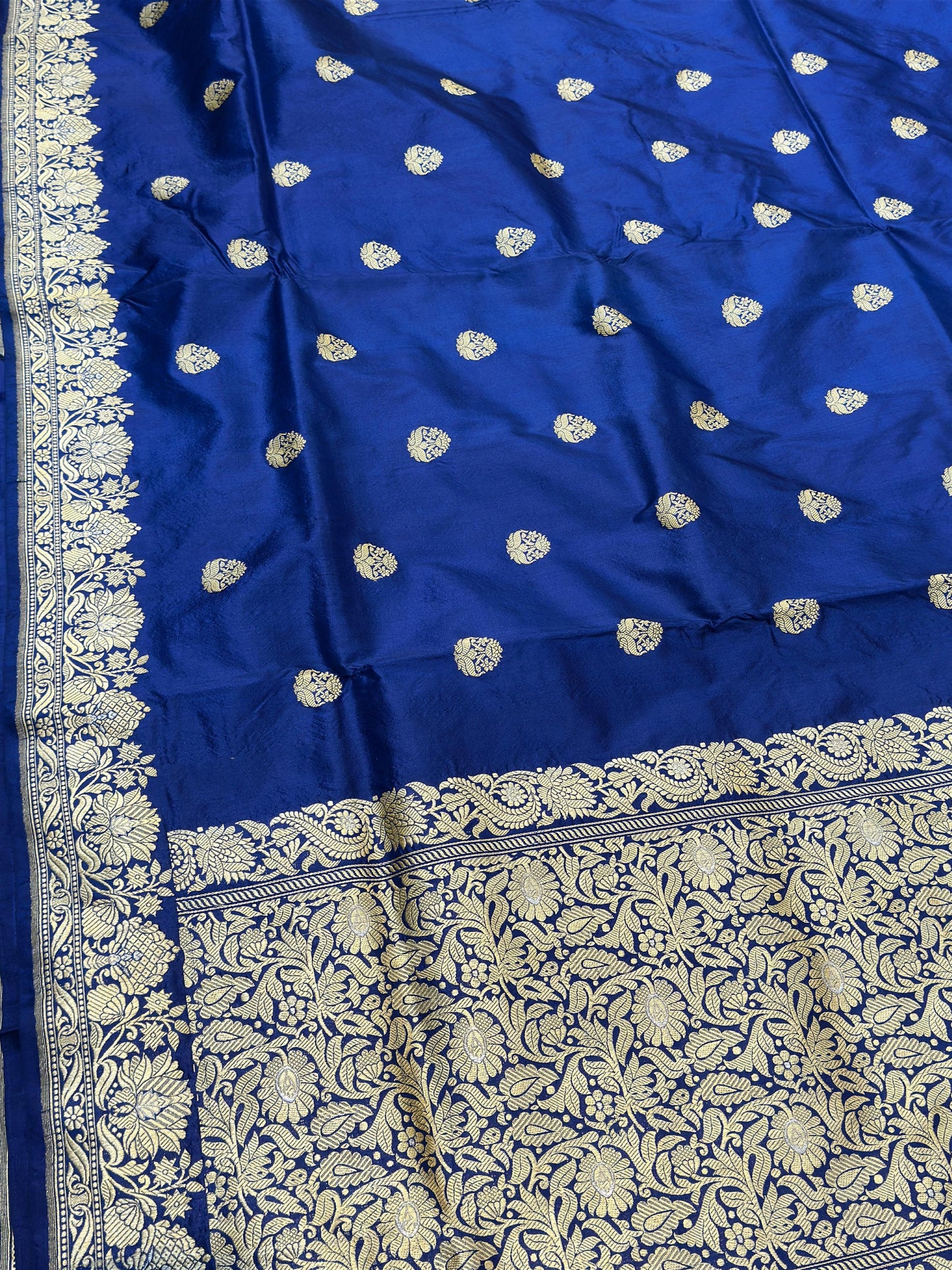Banaras 100% Pure katan kadua Silk Saree with allover beautiful buta