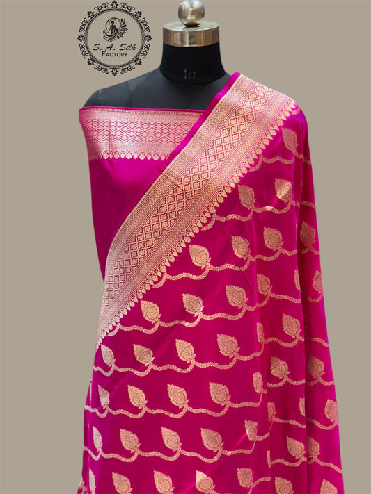 Banaras 100% Pure katan Silk Saree with allover beautiful ada Jaal