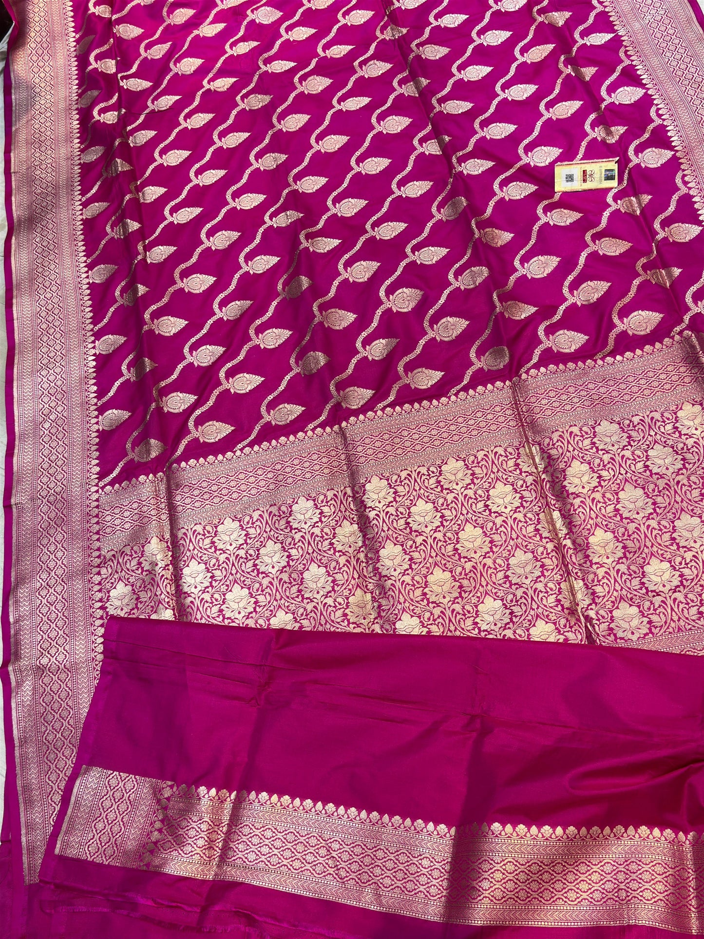 Banaras 100% Pure katan Silk Saree with allover beautiful ada Jaal