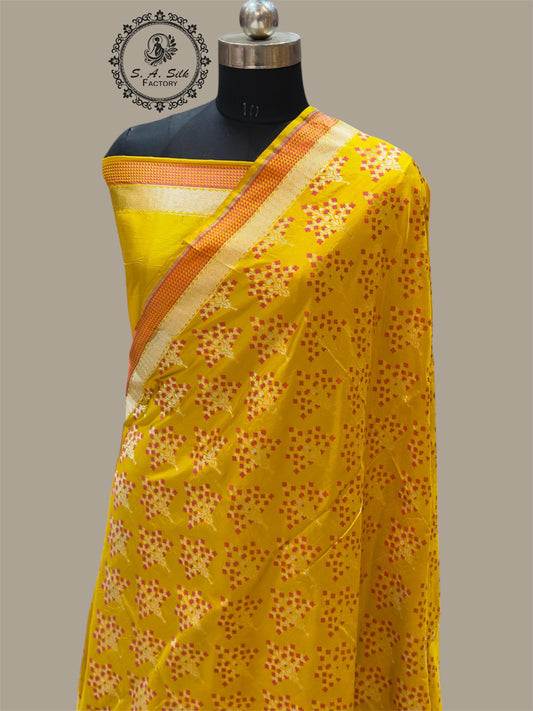 Banaras 100% Pure katan Silk Saree with allover beautiful Mina Buta design
