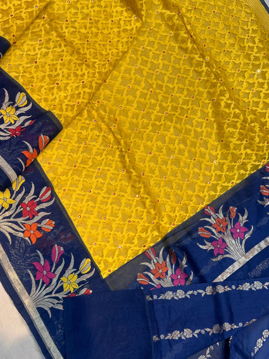 Banarasi 100% pure premium jutt net silk saree