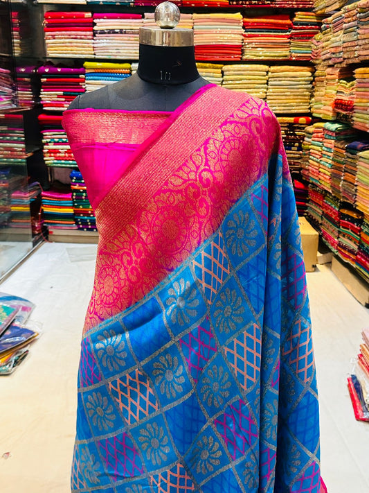 Banarasi 100% pure Raw dupion silk saree
