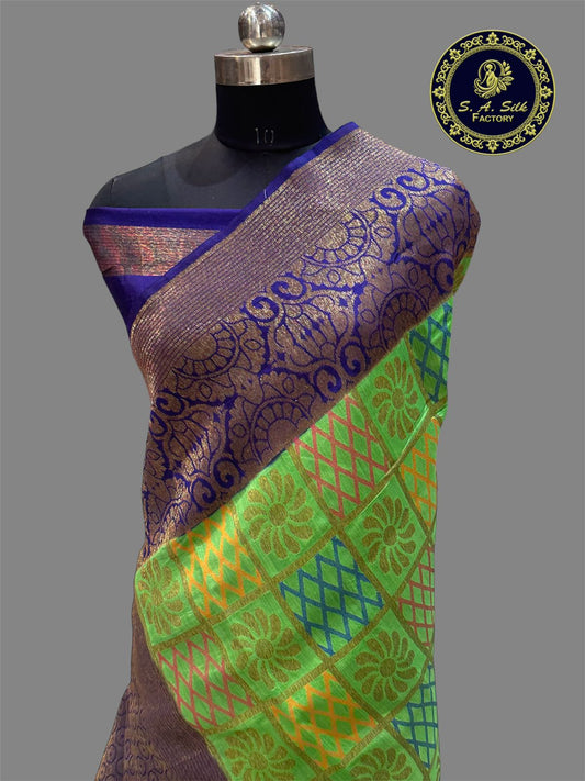 Banaras 100% pure chinya katan silk saree