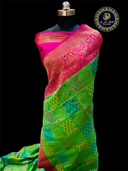 Banaras 100% pure chinya katan silk saree