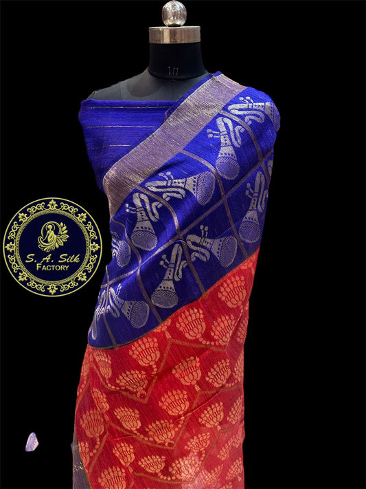 Banaras 100% pure Raw dupion silk saree