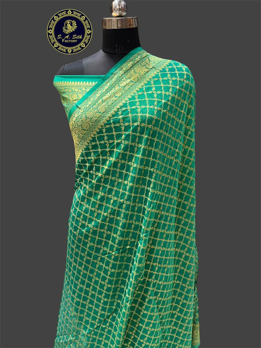Banarasi 100% pure khaddi chiffon silk saree