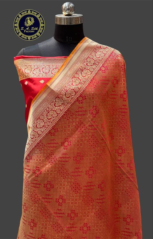 Banaras 100% Pure katan silk Saree