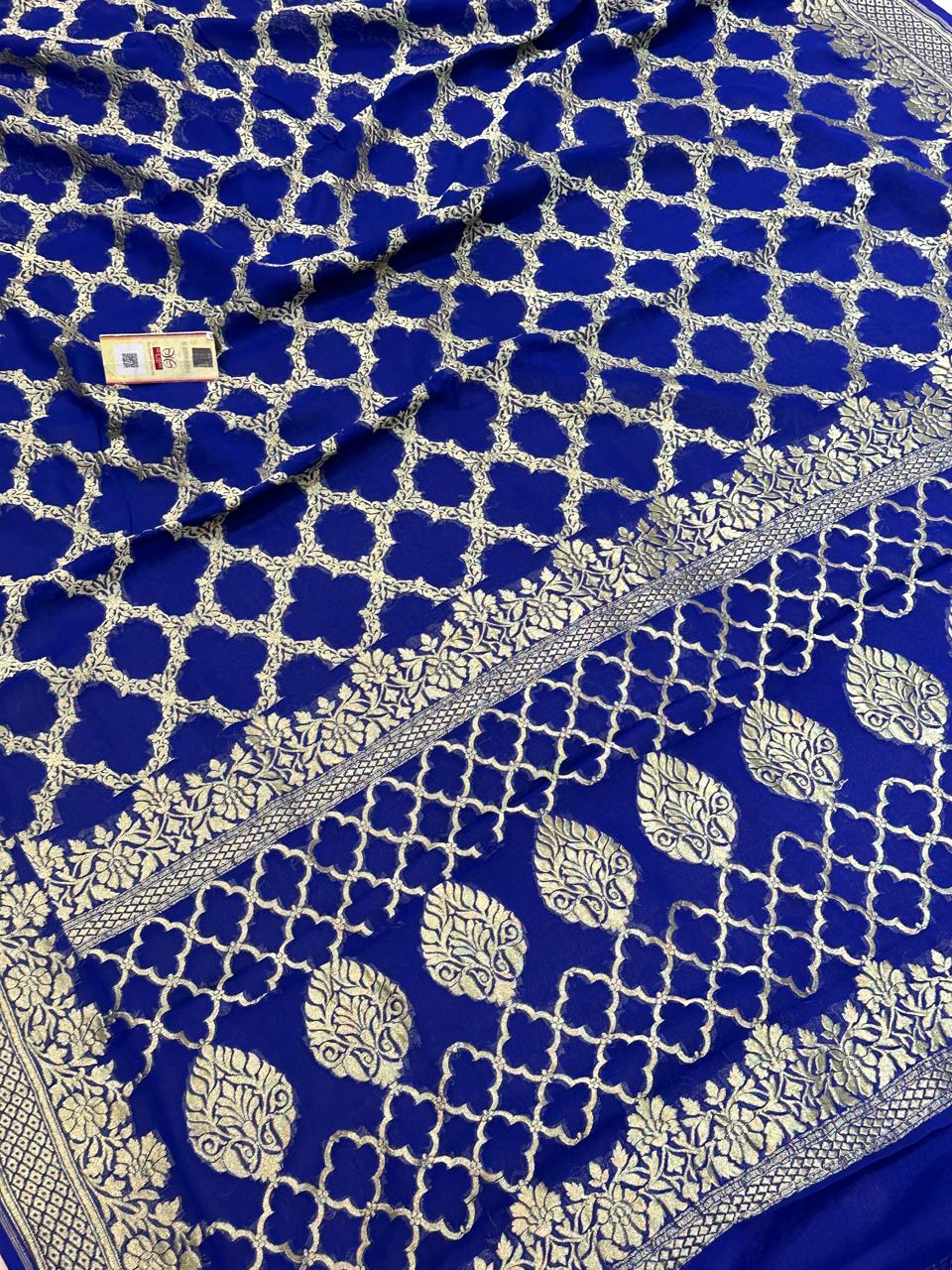 Banarasi 100% Pure khaddi chiffon silk saree