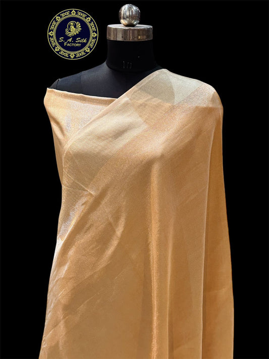 Banaras 100% Pure Tissue katan Tanchui Silk Saree with allover very beautiful antique Tanchui Kari design