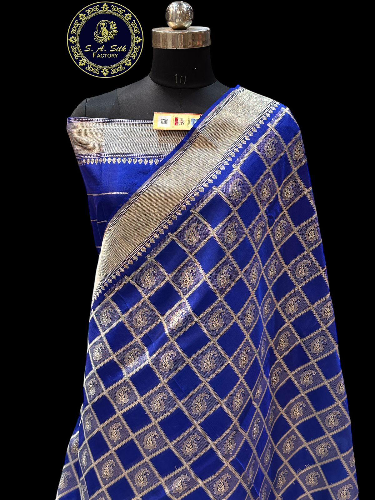 Banaras 100% Pure katan Gharchola Silk Saree with allover Reshami zari weave buta