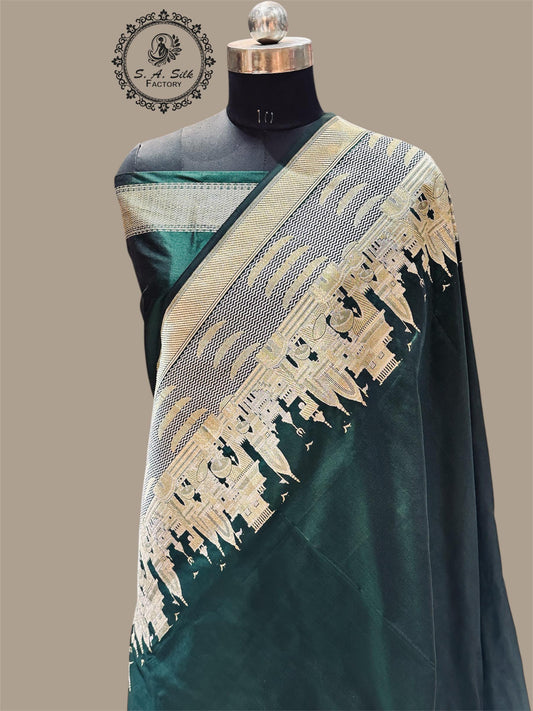 Banaras 100% Pure katan Premium Kadua Silk Saree with allover beautiful Banarasi Ghay design On full body